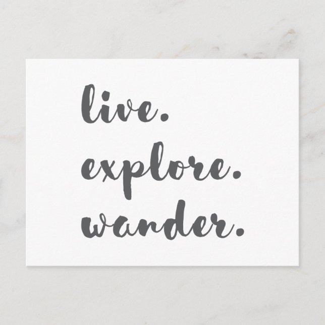 Postal Live Explore Wander (Anverso)