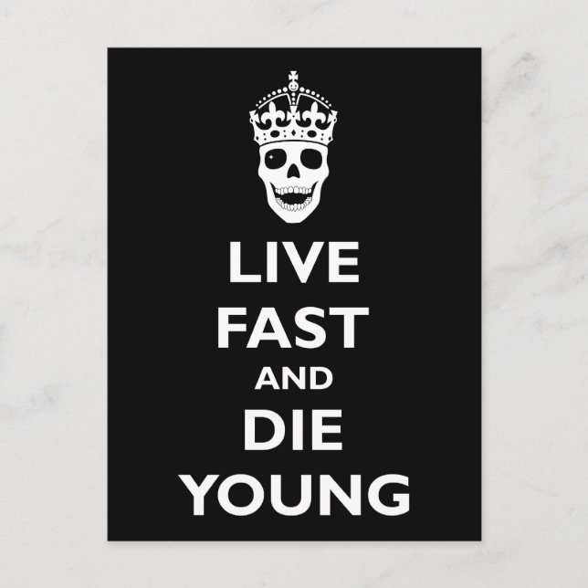 Postal Live Fast & Die Young (Anverso)