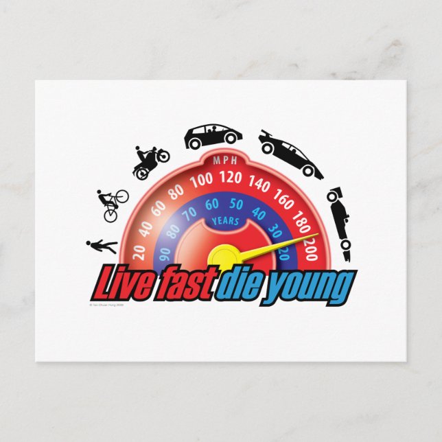 Postal Live Fast Die Young (Anverso)