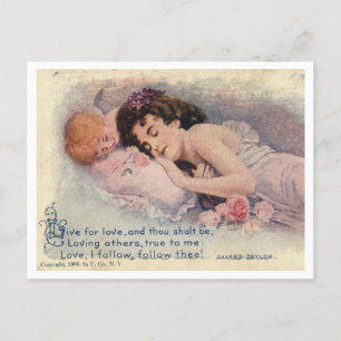 Postal Live for Love Valentine Vintage Inspired