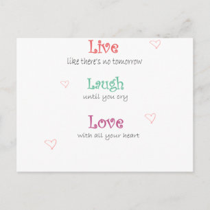 Postal Live Laugh Love