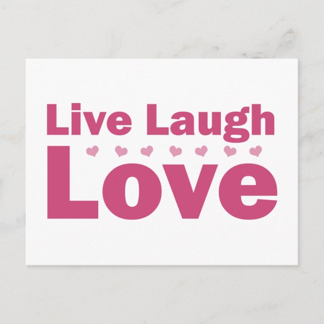 Postal Live Laugh Love (Anverso)