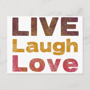 Postal Live Laugh Love