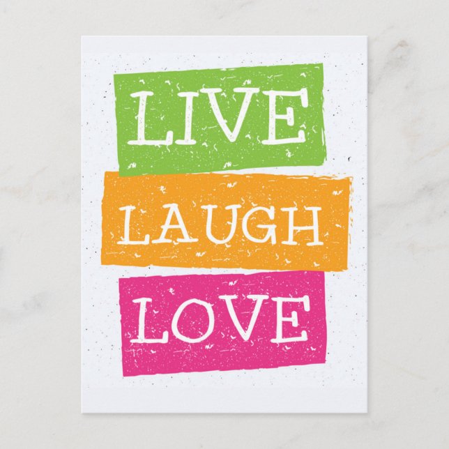 Postal Live Laugh Love 2 (Anverso)