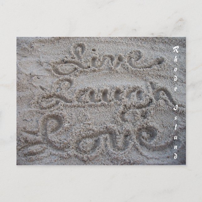 Postal Live, Laugh, Love Postcard (Anverso)