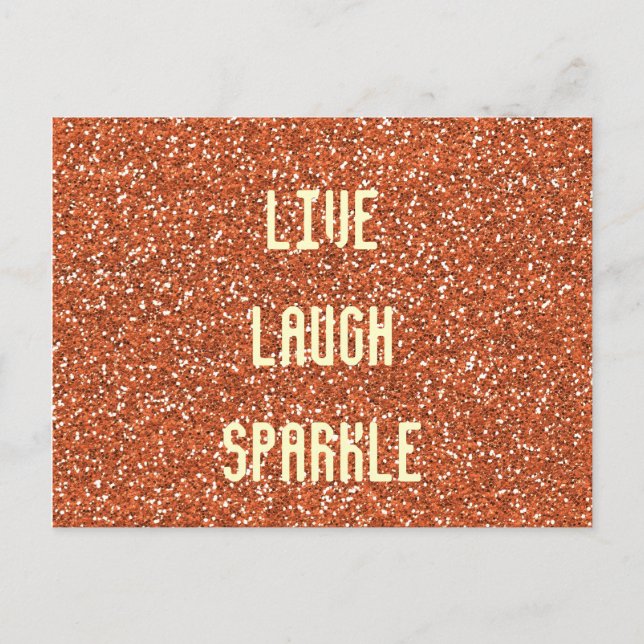 Postal Live Laugh Sparkle (Anverso)