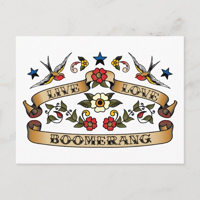 Postal Live Love Boomerang (Anverso)