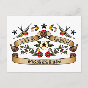 Postal Live Love Feminism