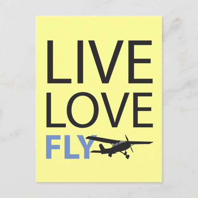 Postal Live Love Fly (Anverso)