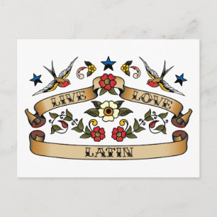 Postal Live Love Latin