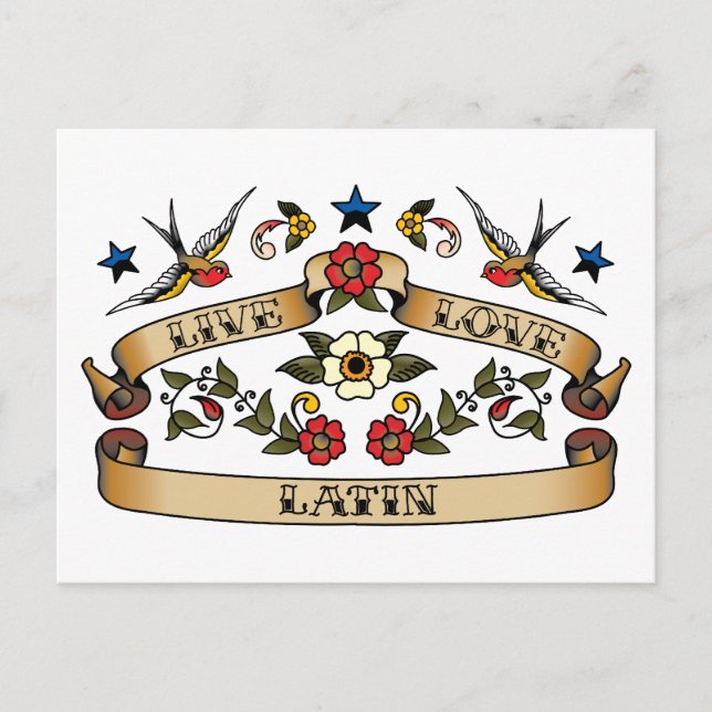 Postal Live Love Latin (Anverso)