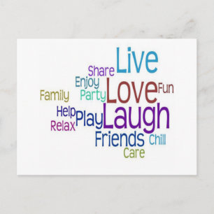 Postal Live Love Laugh