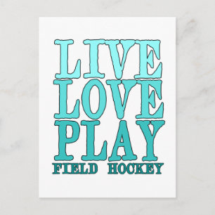 Postal Live, Love, Play - Hockey sobre hierba