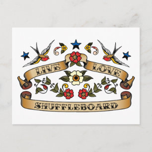 Postal Live Love Shuffleboard
