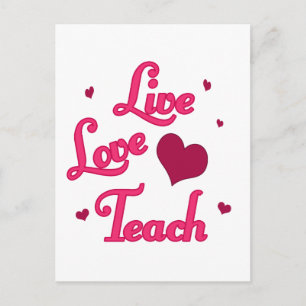 Postal Live Love Teach