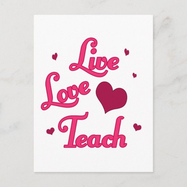 Postal Live Love Teach (Anverso)