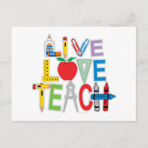 Postal Live Love Teach
