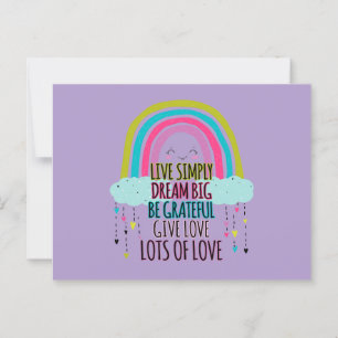 Postal Live Simplam Dream Big Be Graying Give Love