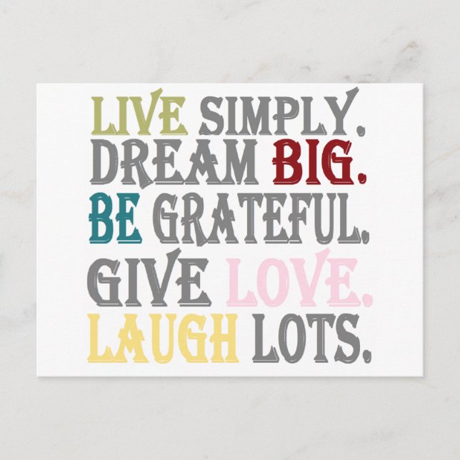 Postal Live Simply (Anverso)