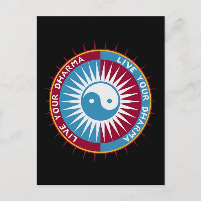 Postal Live Your Dharma (Anverso)