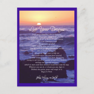 Postal Live Your Dreams Postcard
