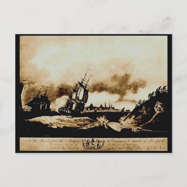 Postal Liverpool de Perch Rock, 1797 (Anverso)