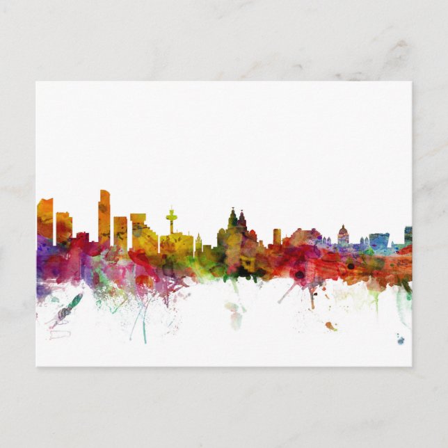 Postal Liverpool England Skyline (Anverso)
