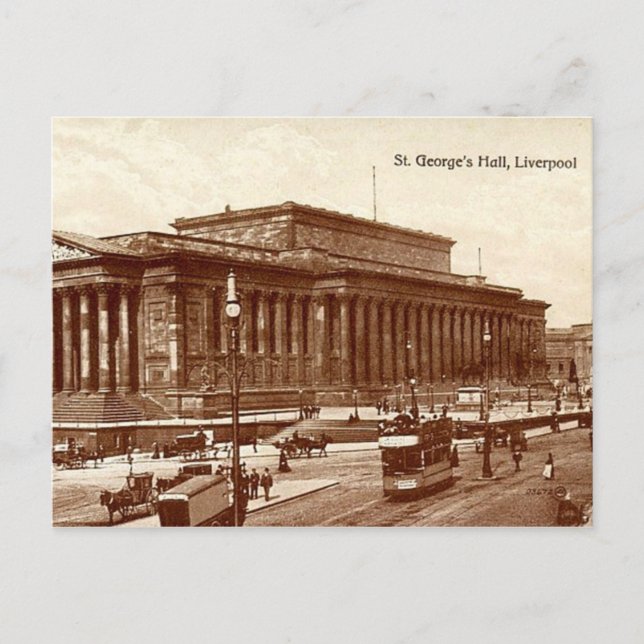 Postal Liverpool, St George's Hall (Anverso)