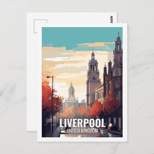 Postal Liverpool United Kingdom Famous Travel Places (Anverso / Reverso)