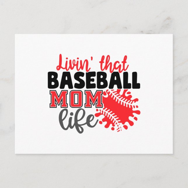 Postal Livin That Baseball Mom Life (Anverso)