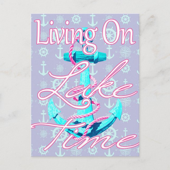 Postal Living On Lake Time (Anverso)