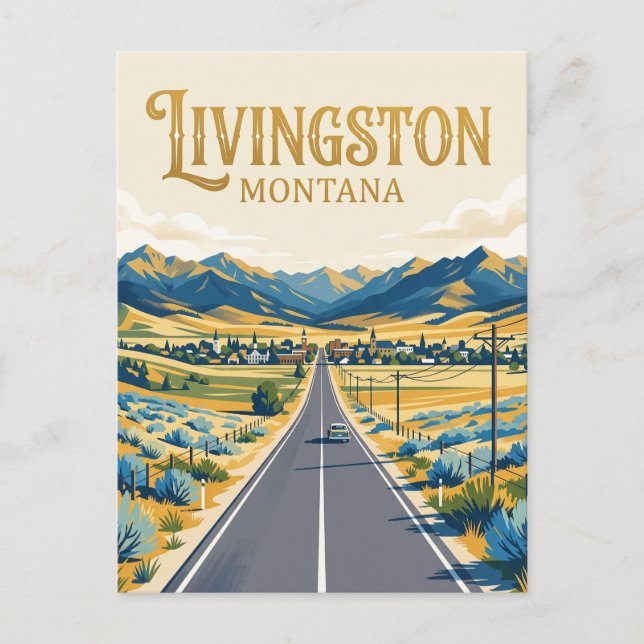 Postal Livingston EE. UU. (Anverso)