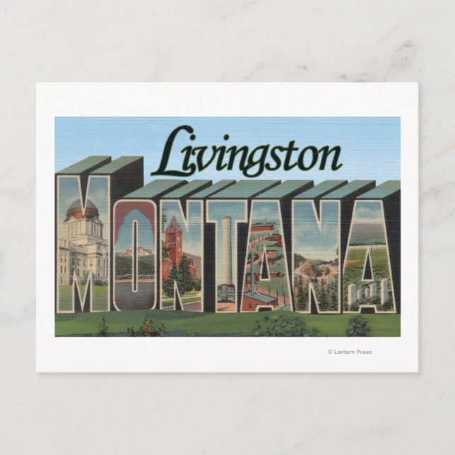 Postal Livingston, Montana (Anverso)