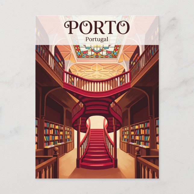 Postal Livraria Lello Portugal (Anverso)