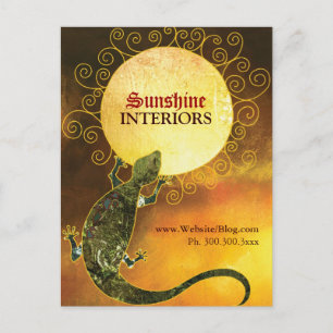 Postal Lizard Holding the Sun Business Promotion