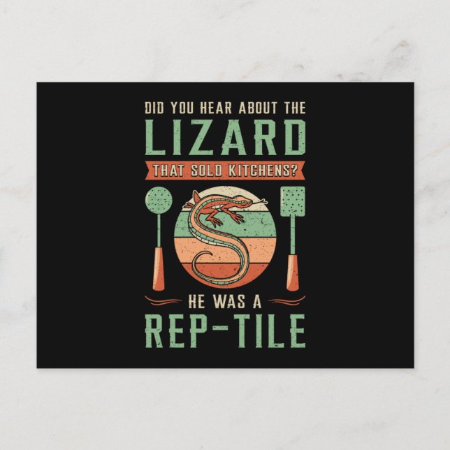 Postal Lizard Reptiles Gecko Animal Grunny Gift (Anverso)