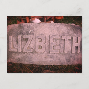 Postal Lizzie Borden Grave Marker - río otoño, MAMÁES