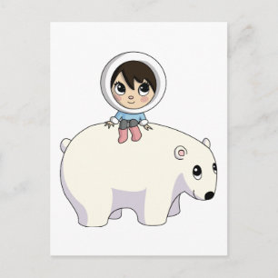 Postal Lizzy y escarcha el oso polar