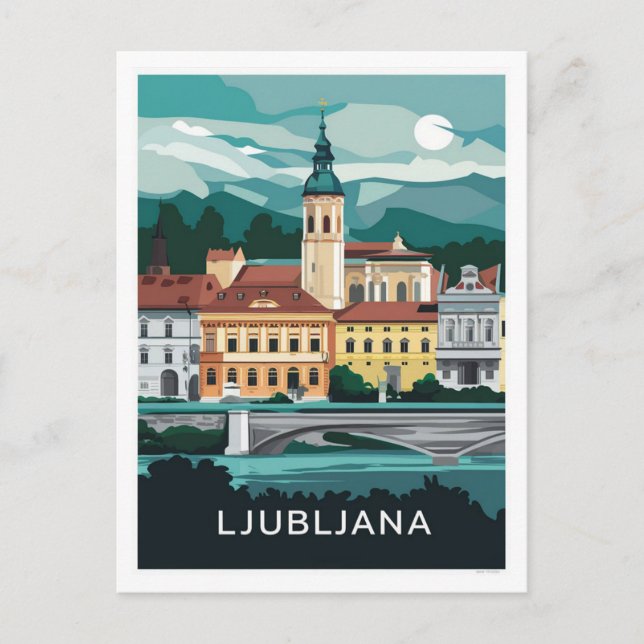 Postal Ljubljana, Eslovenia (Anverso)