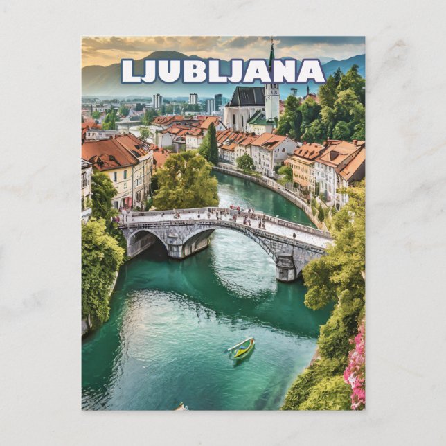 Postal Ljubljana, joyau slovène (Anverso)