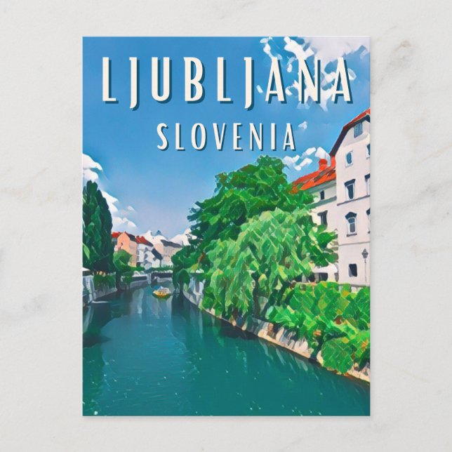 Postal Ljubljana, perle de la Slovénie (Anverso)