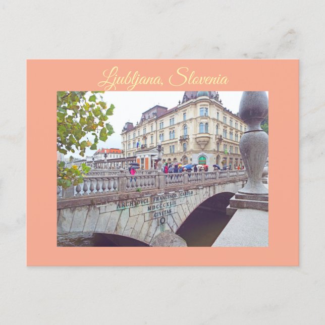 Postal Ljubljana, Slovenia Capital (Anverso)