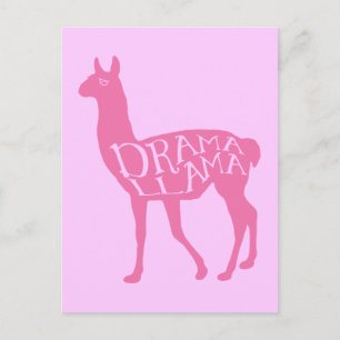 Postal Llama a drama rosa