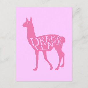 Postal Llama a drama rosa