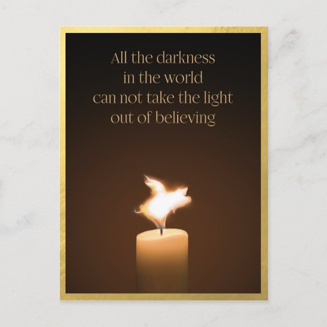 Postal Llama a la velas de cerdo voladora (Anverso)