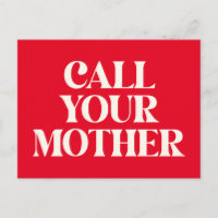 Llama a tu madre graciosa mamá cita amor rojo