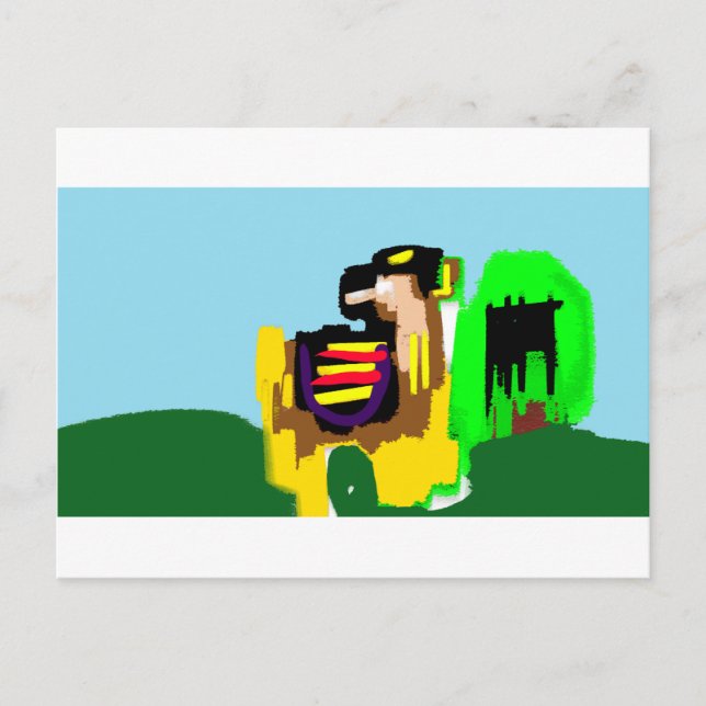 Postal Llama alegría  (Anverso)