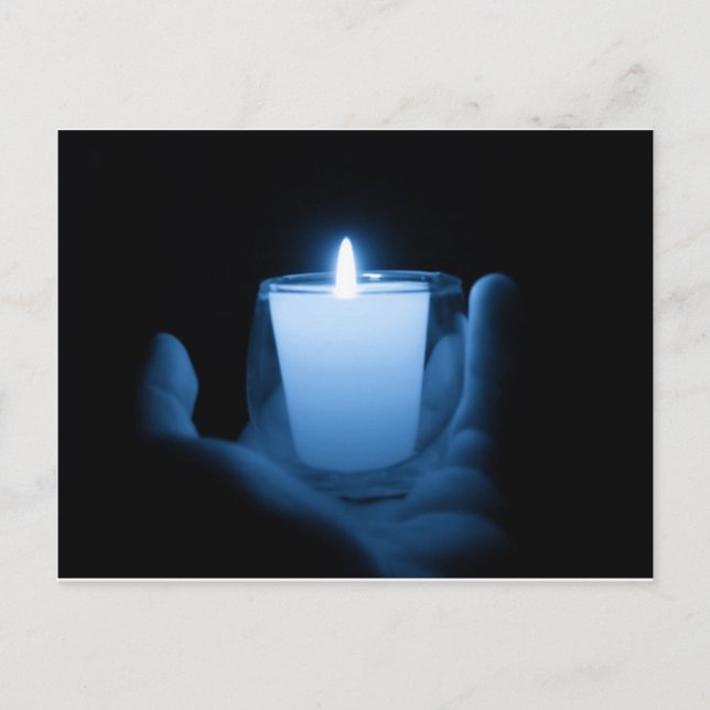 Postal Llama azul (Anverso)