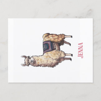 Postal Llama caprichosa personalizada