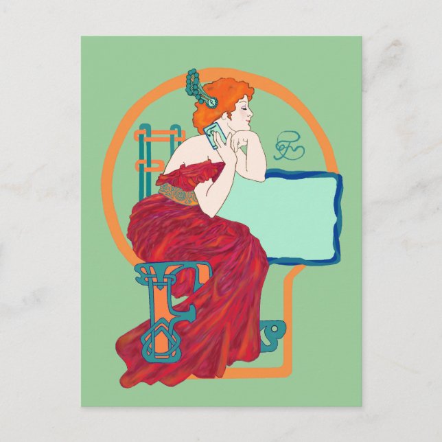 Postal Llama céltica (Anverso)